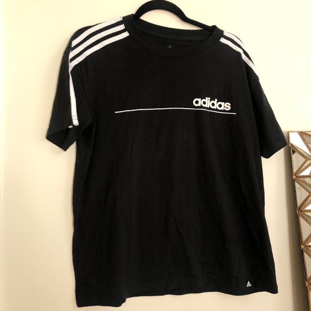 ADIDAS CLIMALITE OVERSIZED TEE BLACK SIZE M